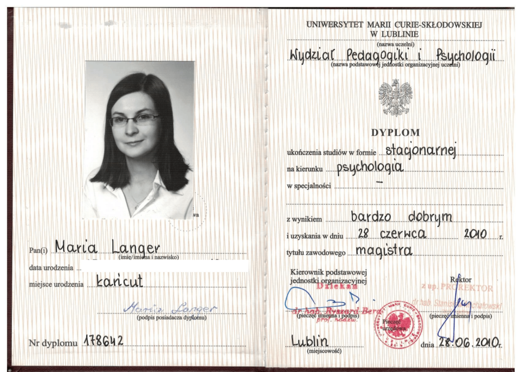 Maria Langer-Fyda Psychoterapeuta