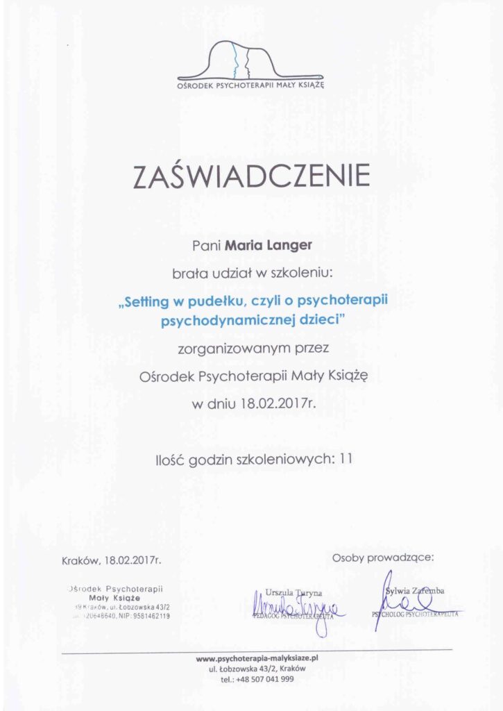 Psychoterapeuta psychodynamiczny Nowy Sącz